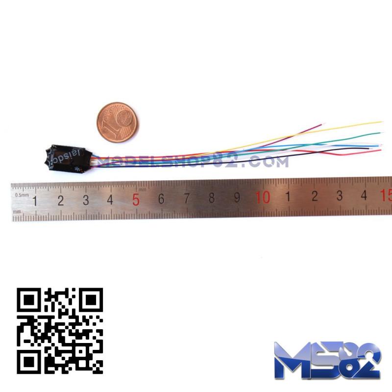 LaisDcc 860011 Decoder per funzioni, 8 funzioni (2 luci + F1 - F6)